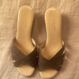 Eric javits low wedge slide on